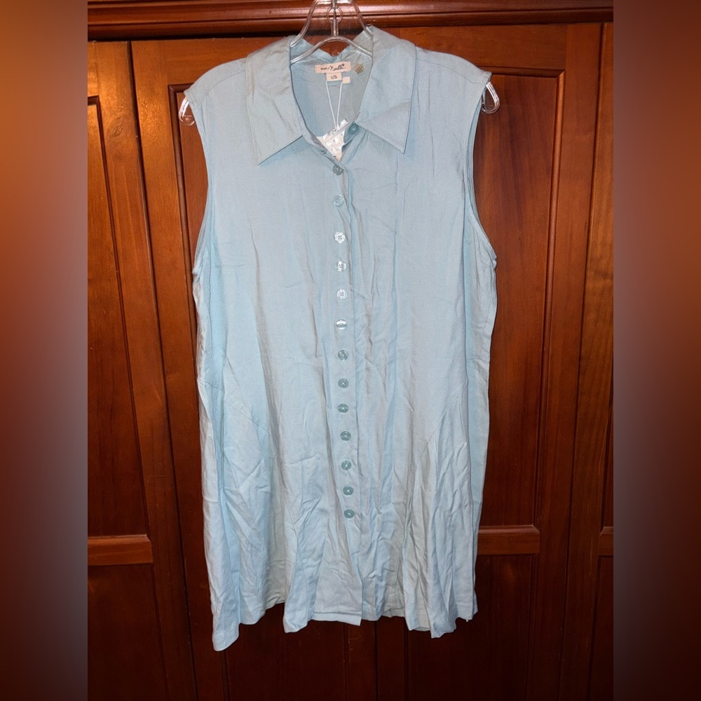 Simply Noelle Light Blue Sleeveless Top #1265
